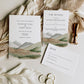 Scottish Highlands Watercolour Wedding Invitation