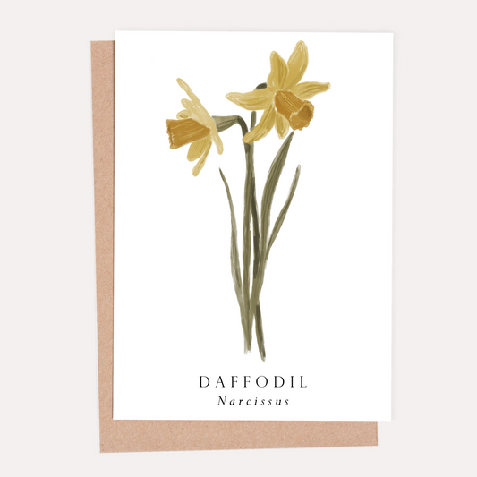 Daffodil Botanical Greeting Card