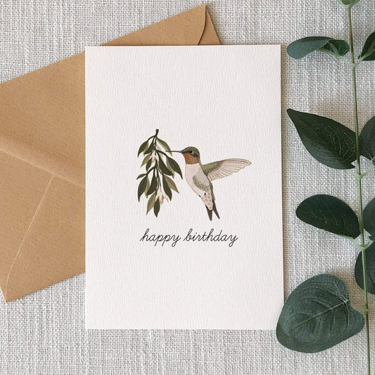 Hummingbird Birthday Card